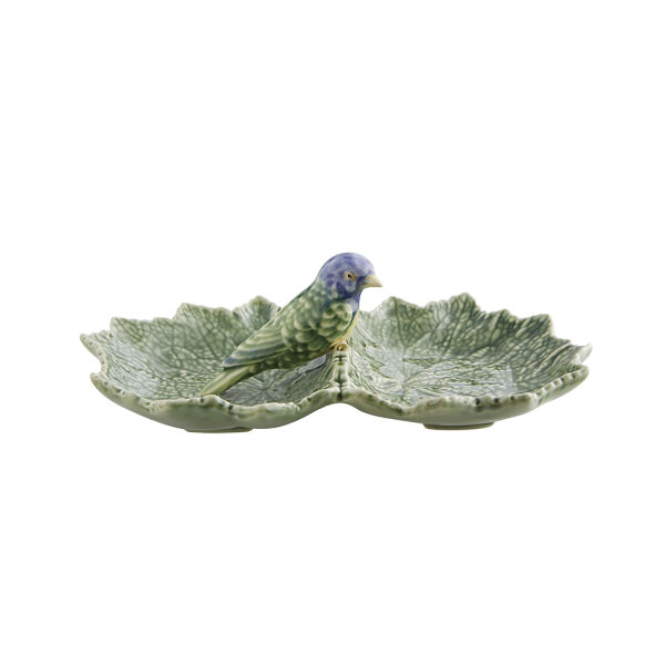Double Leaf With Blue Bird 22 cm