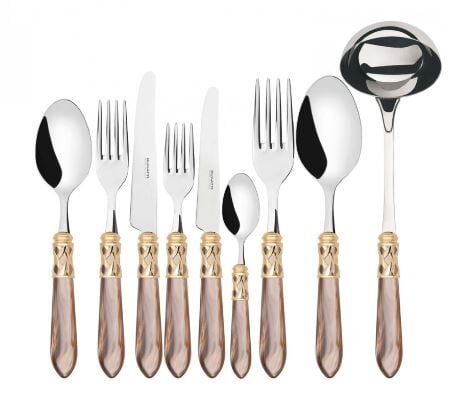 BUGATTİ Oniks Gold 75 Parça Çatal Kaşık Bıçak Seti