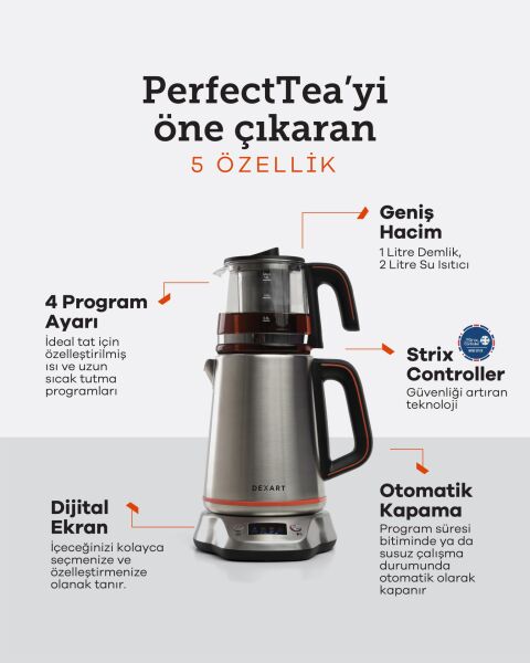 PerfectTea Dijital Çay Makinesi İnox