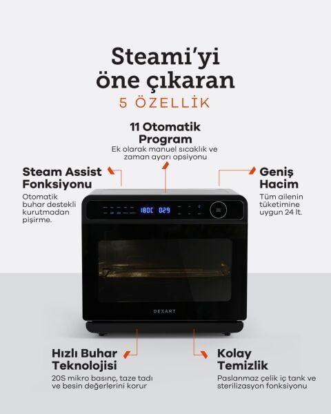 Steami 11-in-1 Multifunctional Buharlı Fırın