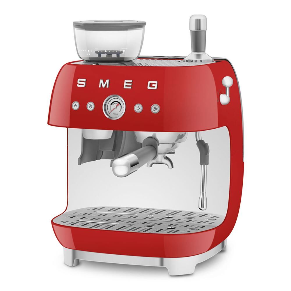 Smeg 50's Style Retro Kırmız Öğütücülü Espresso Kahve Makinesi