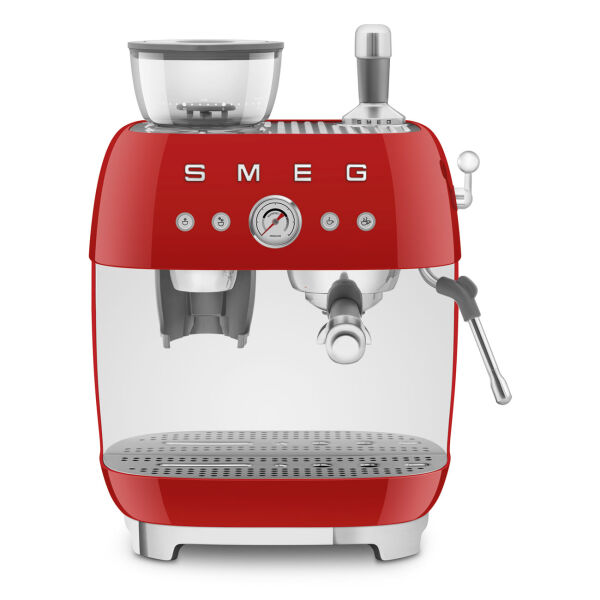 Smeg 50's Style Retro Kırmız Öğütücülü Espresso Kahve Makinesi