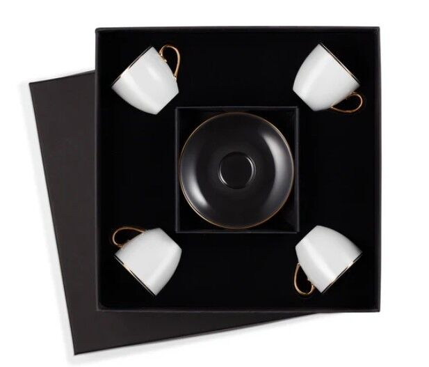 4'LÜ KLASİK SİYAH TÜRK KAHVESİ FİNCANLARI