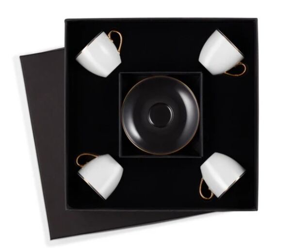 4'LÜ KLASİK SİYAH TÜRK KAHVESİ FİNCANLARI