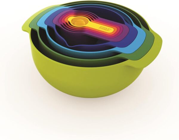 Nest 9 Plus Karıştırma Kase Seti - Çok Renkli
