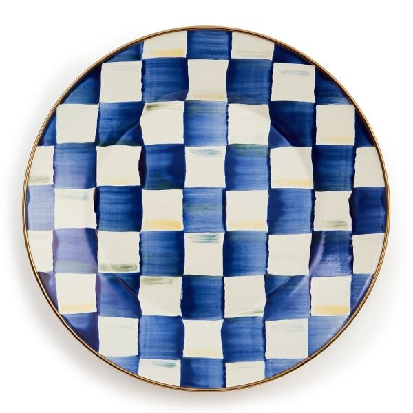 Royal Check Enamel Dinner Plate