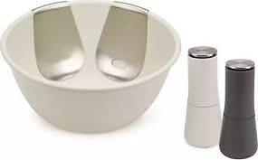 Serve It In Style Salata Kasesi, Servis Kaşığı ve Tuz-Biber Seti