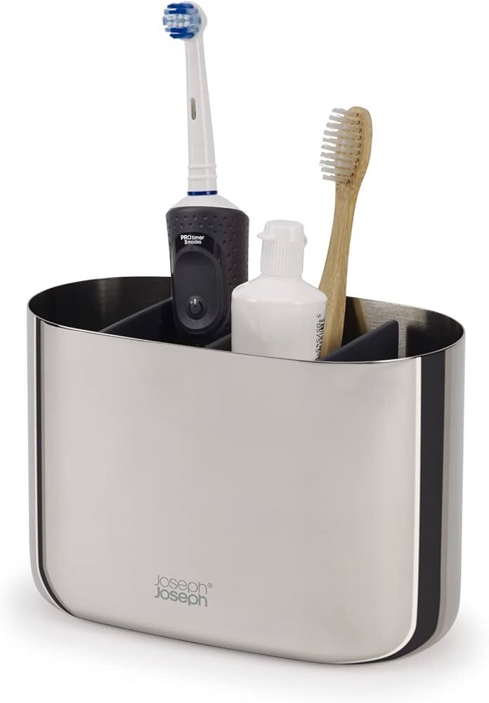 EasyStore Luxe Büyük Diş Fırçalık Caddy - Çelik