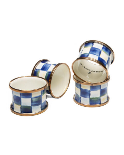Royal Check Enamel Napkin Holder