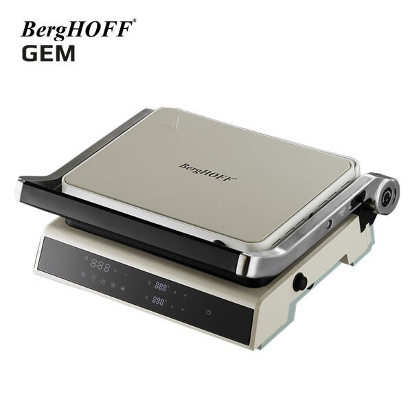 BergHOFF GEM RETRO Vanilya Krem Rengi DijitalIzgara ve Tost Makinesi
