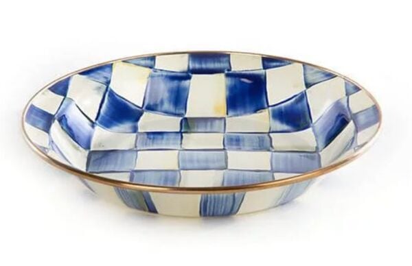 Royal Check Enamel Pie Plate