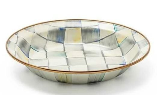 Sterling Check Enamel Pie Plate