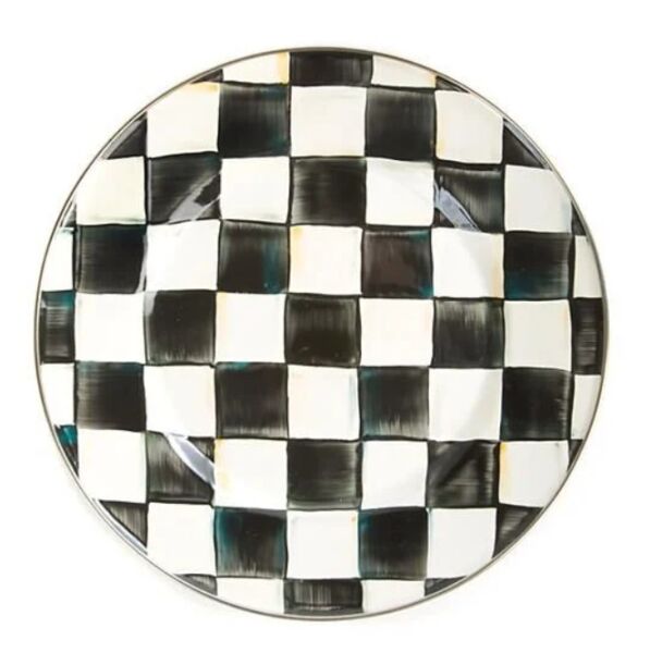 Courtly Check Enamel Dinner Plate
