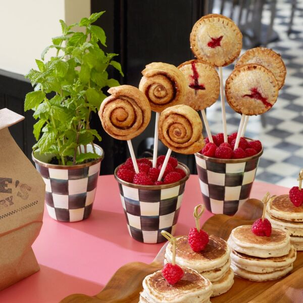 Courtly Check Herb Pots, Set of 3