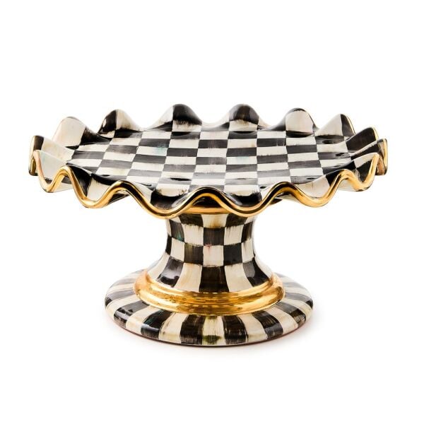 Courtly Check Fluted Cake Stand