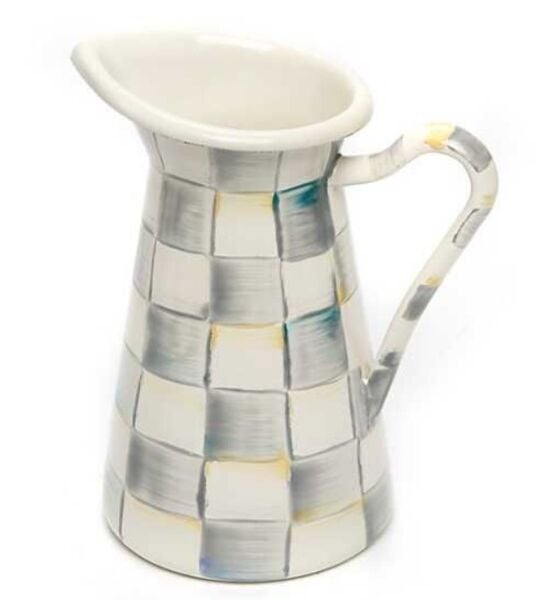Sterling Check Enamel Practical Pitcher - Small