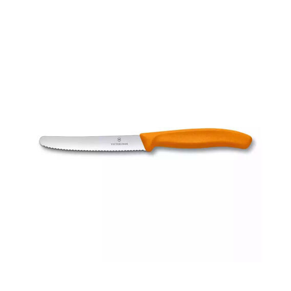 Victorinox 6.7836.L119 11cm Turuncu Tırtıklı Domates ve Sofra Bıçağı