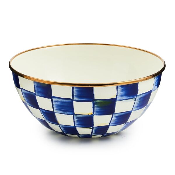 Royal Check Enamel Everyday Bowl - Small
