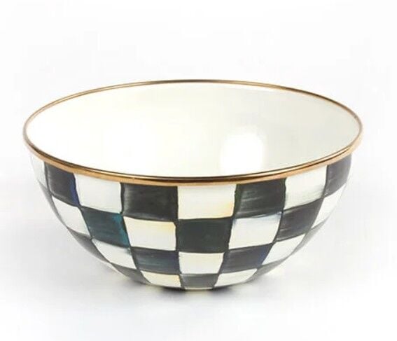 Courtly Check Enamel Everyday Bowl - Small