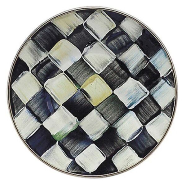 Courtly Check Enamel Saucer