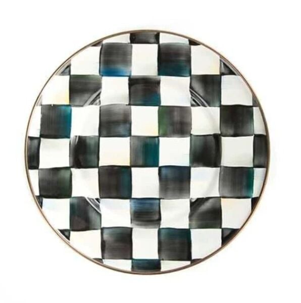 Courtly Check Enamel Salad/Dessert Plate