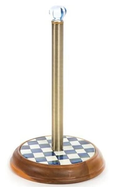 Royal Check Wood Paper Towel Holder