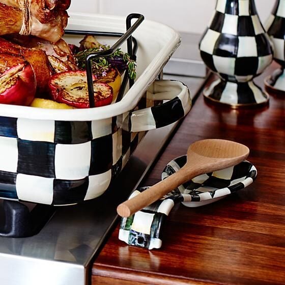 Courtly Check Enamel Spoon Rest