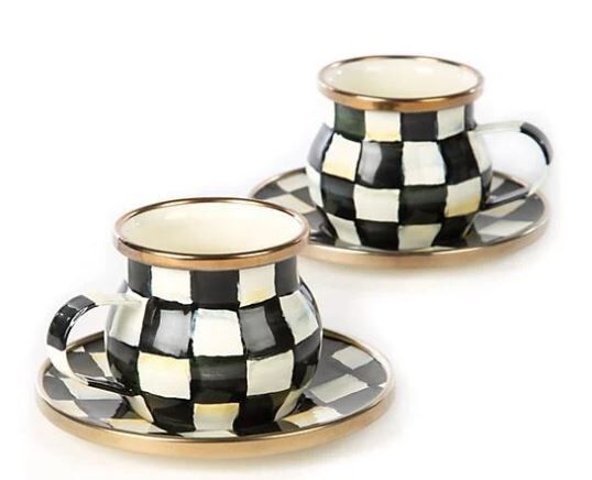 Courtly Check Espresso Cup & Saucer Set