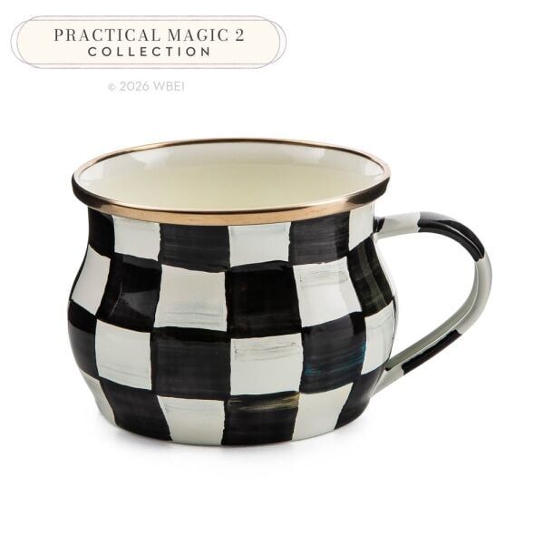 Courtly Check Enamel Teacup