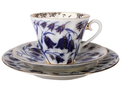 Radial Mavi Çan Çiçekleri 3 Parçalı 1 Kişilik