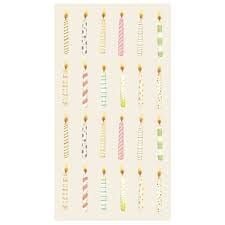 Birthday Candles Guest Napkin Pack Of 16