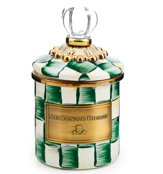 Emerald Check Mini Canister