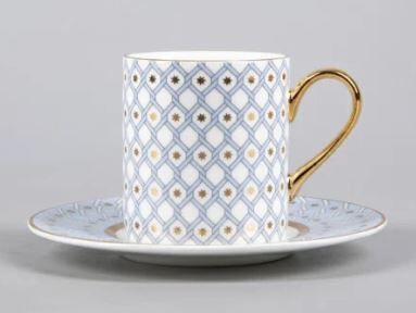 Fincan ve fincan tabağı, kahve kalıbı Idyll, Azur