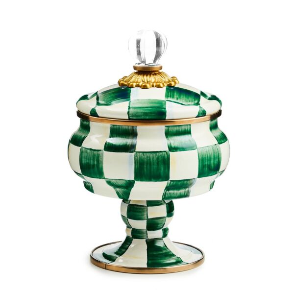 Emerald Check Curiosity Pot