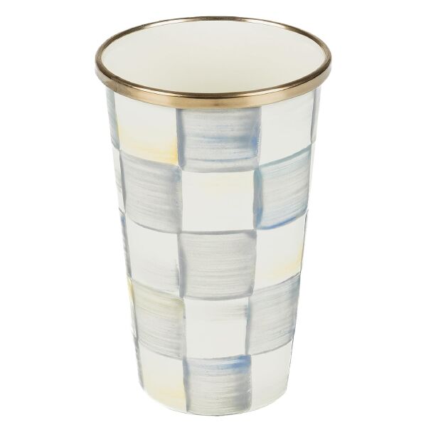 Sterling Check Enamel Tumbler - 10 Ounce