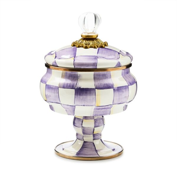 Violet Check Curiosity Pot