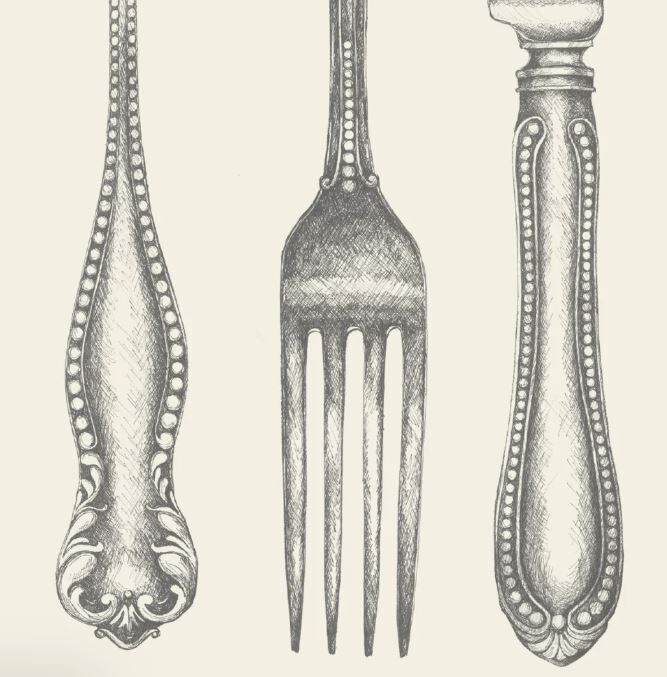 Classic Cutlery Cocktail Napkin - Pack Of 20