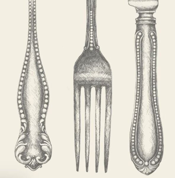 Classic Cutlery Cocktail Napkin - Pack Of 20