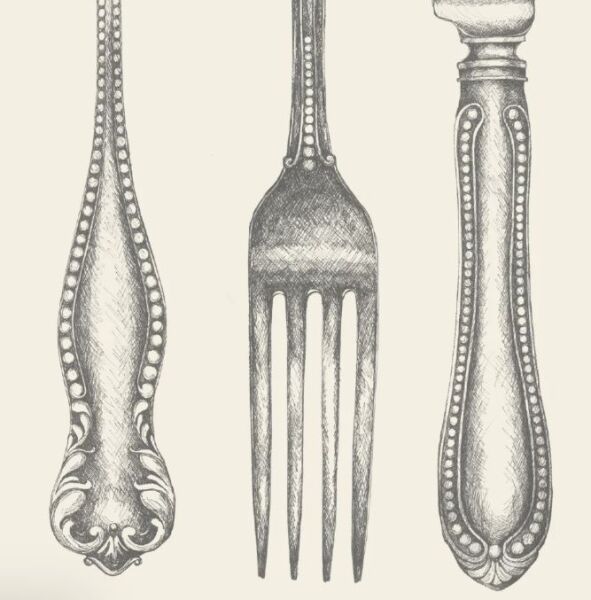 Classic Cutlery Cocktail Napkin - Pack Of 20