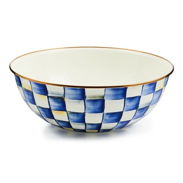Royal Check Enamel Everyday Bowl - Extra Large
