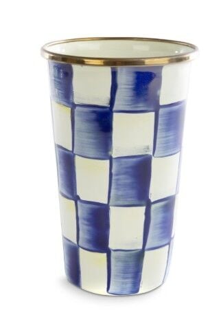Royal Check Enamel Tumbler - 20 Ounce