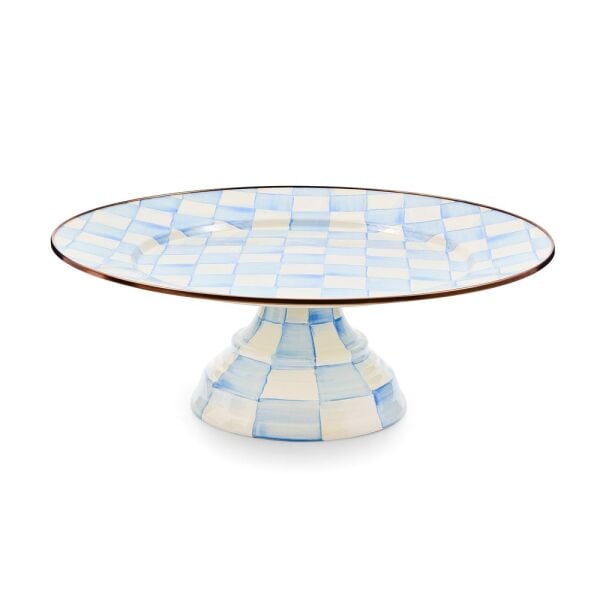 Sky Check Large Pedestal Platter