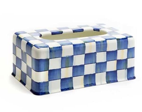 Royal Check Enamel Standard Tissue Box Cover