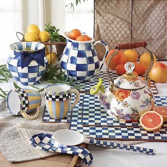 Royal Check Enamel Spoon Rest