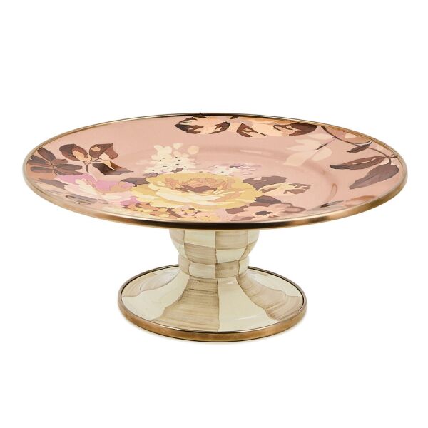 Rosy Check Mini Pedestal Platter