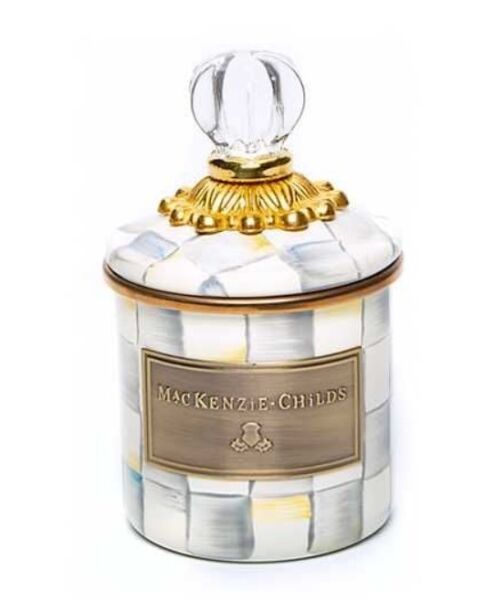 Sterling Check Enamel Canister - Mini