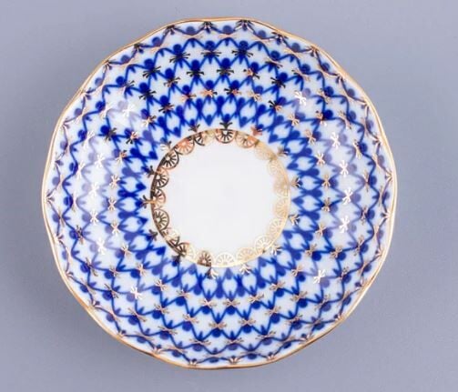 Reçel tabağı Lale Kobalt ağ