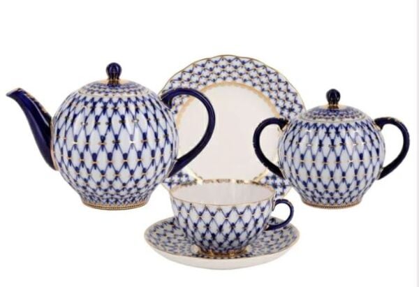 Çay Takımı Lale Kobalt Ağ (tatlı) 6/20