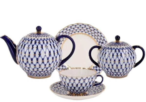 Çay Takımı Lale Kobalt Ağ (tatlı) 6/20