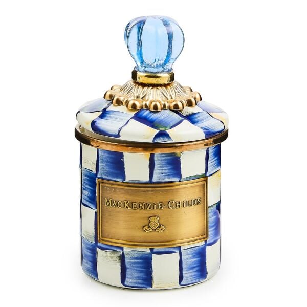 Royal Check Enamel Canister - Mini